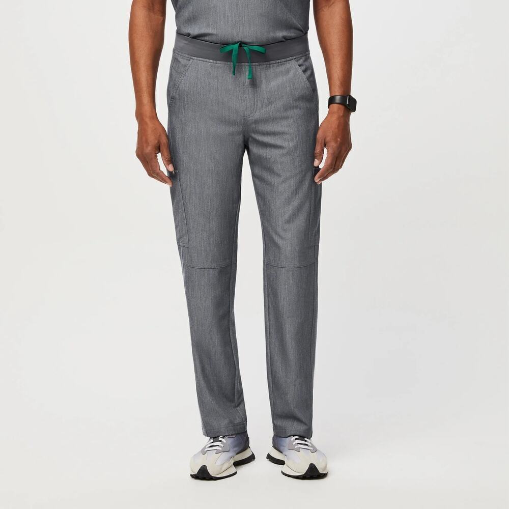 Figs Men's Gray Axim Cargo Straight Leg Scrub Pants Size Large